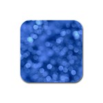 Light Reflections Abstract No5 Blue Rubber Square Coaster (4 pack)