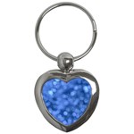 Light Reflections Abstract No5 Blue Key Chain (Heart)