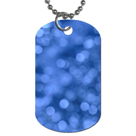 Light Reflections Abstract No5 Blue Dog Tag (One Side) from ArtsNow.com Front