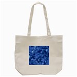 Light Reflections Abstract No5 Blue Tote Bag (Cream)
