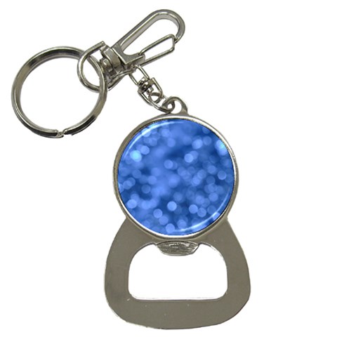 Light Reflections Abstract No5 Blue Bottle Opener Key Chain from ArtsNow.com Front