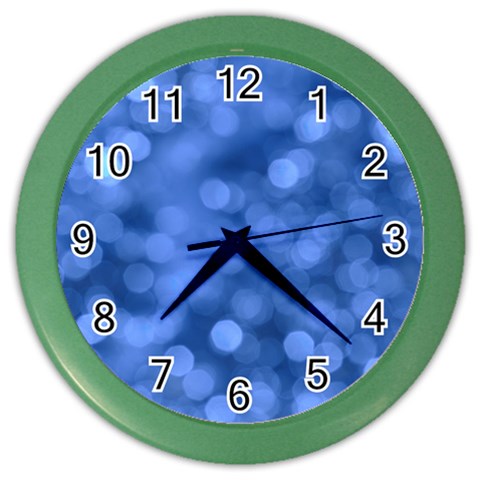 Light Reflections Abstract No5 Blue Color Wall Clock from ArtsNow.com Front