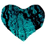 Cold Reflections Large 19  Premium Heart Shape Cushions