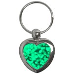 Light Reflections Abstract No10 Green Key Chain (Heart)