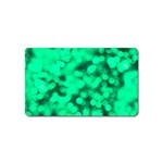 Light Reflections Abstract No10 Green Magnet (Name Card)