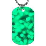 Light Reflections Abstract No10 Green Dog Tag (One Side)