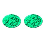 Light Reflections Abstract No10 Green Cufflinks (Oval)