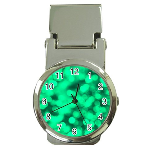 Light Reflections Abstract No10 Green Money Clip Watches from ArtsNow.com Front