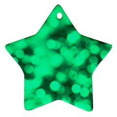 Light Reflections Abstract No10 Green Star Ornament (Two Sides) from ArtsNow.com Front