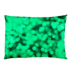 Light Reflections Abstract No10 Green Pillow Case (Two Sides) from ArtsNow.com Back