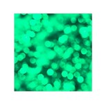 Light Reflections Abstract No10 Green Small Satin Scarf (Square)
