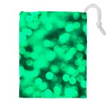 Light Reflections Abstract No10 Green Drawstring Pouch (4XL)