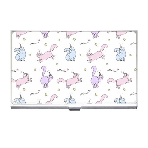 Unicorn Cats Pattern 2 Business Card Holder from ArtsNow.com Front