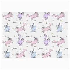 Unicorn Cats Pattern 2 Large Glasses Cloth (2 Sides) from ArtsNow.com Front