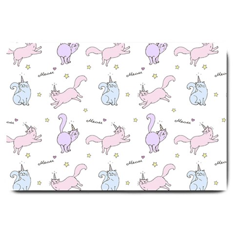 Unicorn Cats Pattern 2 Large Doormat  from ArtsNow.com 30 x20  Door Mat