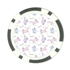 Unicorn Cats Pattern 2 Poker Chip Card Guard (10 pack) from ArtsNow.com Back