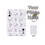 Unicorn Cats Pattern 2 Playing Cards 54 Designs (Mini)