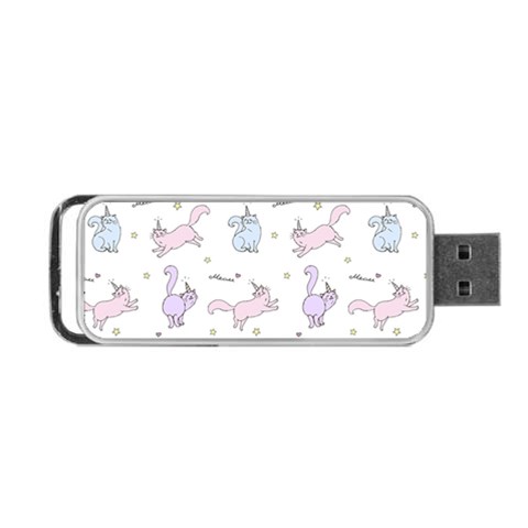 Unicorn Cats Pattern 2 Portable USB Flash (Two Sides) from ArtsNow.com Back