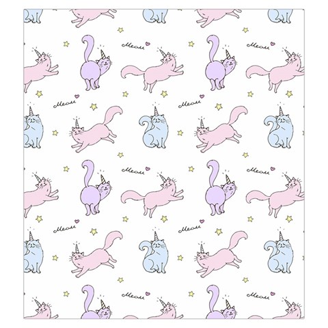 Unicorn Cats Pattern 2 Drawstring Pouch (Large) from ArtsNow.com Front