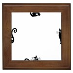 Cats Pattern Example Framed Tile