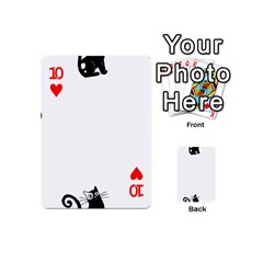 Cats Pattern Example Playing Cards 54 Designs (Mini) from ArtsNow.com Front - Heart10