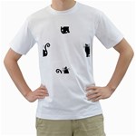 Cats Pattern Example Men s T-Shirt (White) 