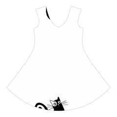 Cats Pattern Example Long Sleeve Velvet V Front