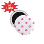 Lips Bubblegum Pattern 1.75  Magnets (10 pack) 