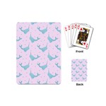 Narwales Stars  Pattern Pink Playing Cards Single Design (Mini)