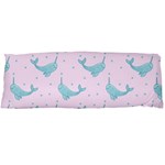 Narwales Stars  Pattern Pink Body Pillow Case (Dakimakura)