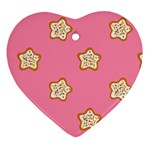 Cookies Pattern Pink Ornament (Heart)