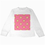 Cookies Pattern Pink Kids Long Sleeve T-Shirts