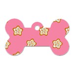Cookies Pattern Pink Dog Tag Bone (One Side)