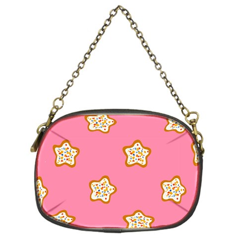 Cookies Pattern Pink Chain Purse (One Side) from ArtsNow.com Front