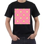 Cookies Pattern Pink Men s T-Shirt (Black)