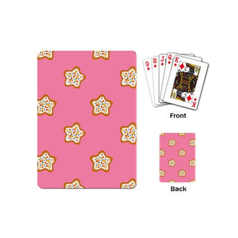 Cookies Pattern Pink Playing Cards Single Design (Mini) from ArtsNow.com Back
