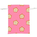 Cookies Pattern Pink  Lightweight Drawstring Pouch (XL)