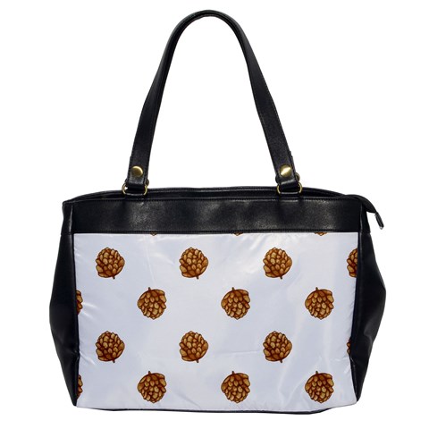 Pine cones White Oversize Office Handbag from ArtsNow.com Front