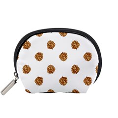 Pine cones White Accessory Pouch (Small) from ArtsNow.com Front