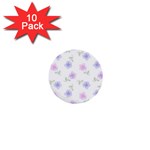 Flowers Pattern 1  Mini Buttons (10 pack) 