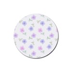 Flowers Pattern Rubber Round Coaster (4 pack)