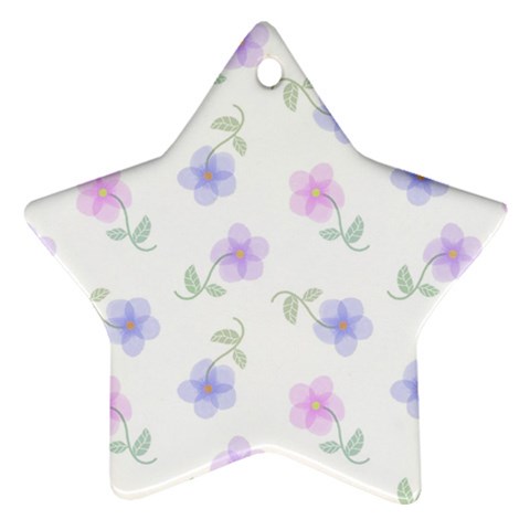 Flowers Pattern Star Ornament (Two Sides) from ArtsNow.com Front