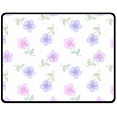 Flowers Pattern Double Sided Fleece Blanket (Medium)  from ArtsNow.com 58.8 x47.4  Blanket Back