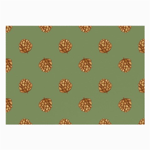 Pine cones green Large Glasses Cloth (2 Sides) from ArtsNow.com Front