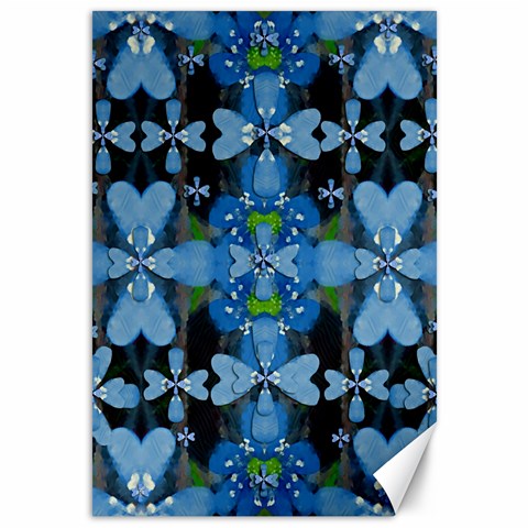 Rare Excotic Blue Flowers In The Forest Of Calm And Peace Canvas 12  x 18  from ArtsNow.com 11.88 x17.36  Canvas - 1