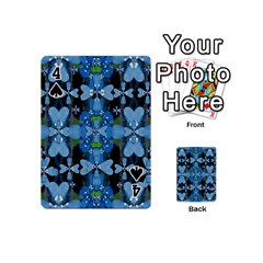 Rare Excotic Blue Flowers In The Forest Of Calm And Peace Playing Cards 54 Designs (Mini) from ArtsNow.com Front - Spade4