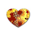 Sunflowers Rubber Coaster (Heart)