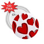 Scribbled Love 2.25  Buttons (100 pack) 