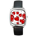 Scribbled Love Square Metal Watch