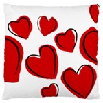 Scribbled Love Standard Flano Cushion Case (Two Sides)